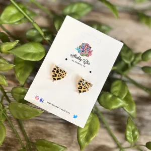 Heart Leopard Earrings