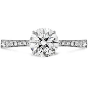 Hearts On Fire Signature Engagement Ring with Diamond Band
