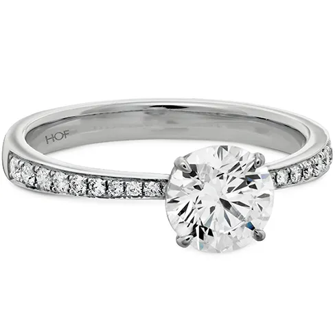 Hearts On Fire Signature Engagement Ring with Diamond Band