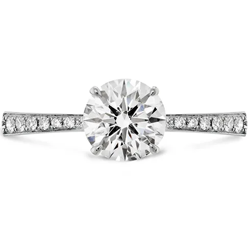 Hearts On Fire Signature Engagement Ring with Diamond Band