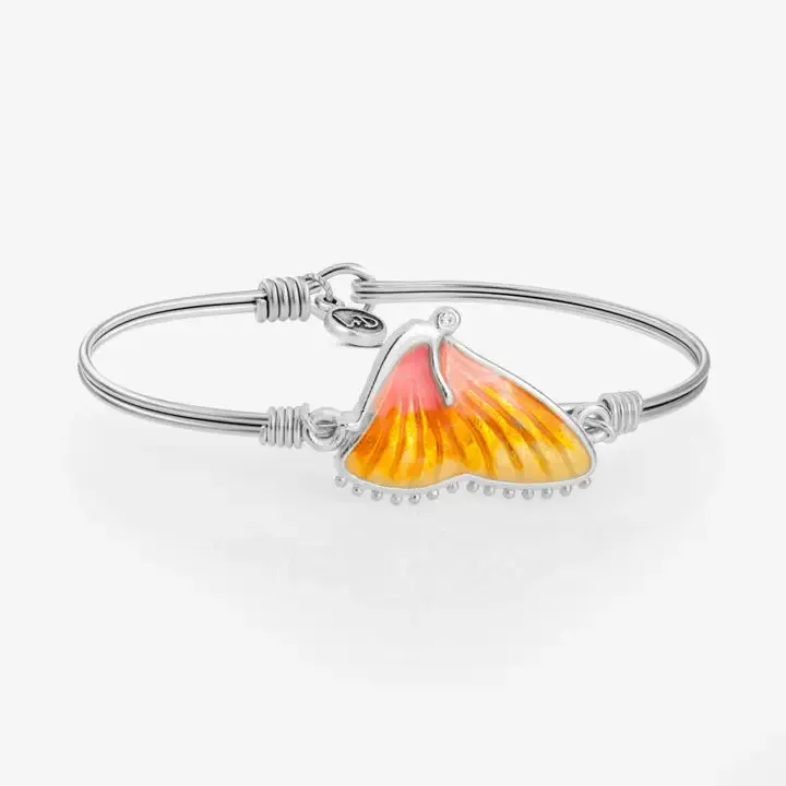 Her Wings of Faith Pink Ombre Bangle Bracelet