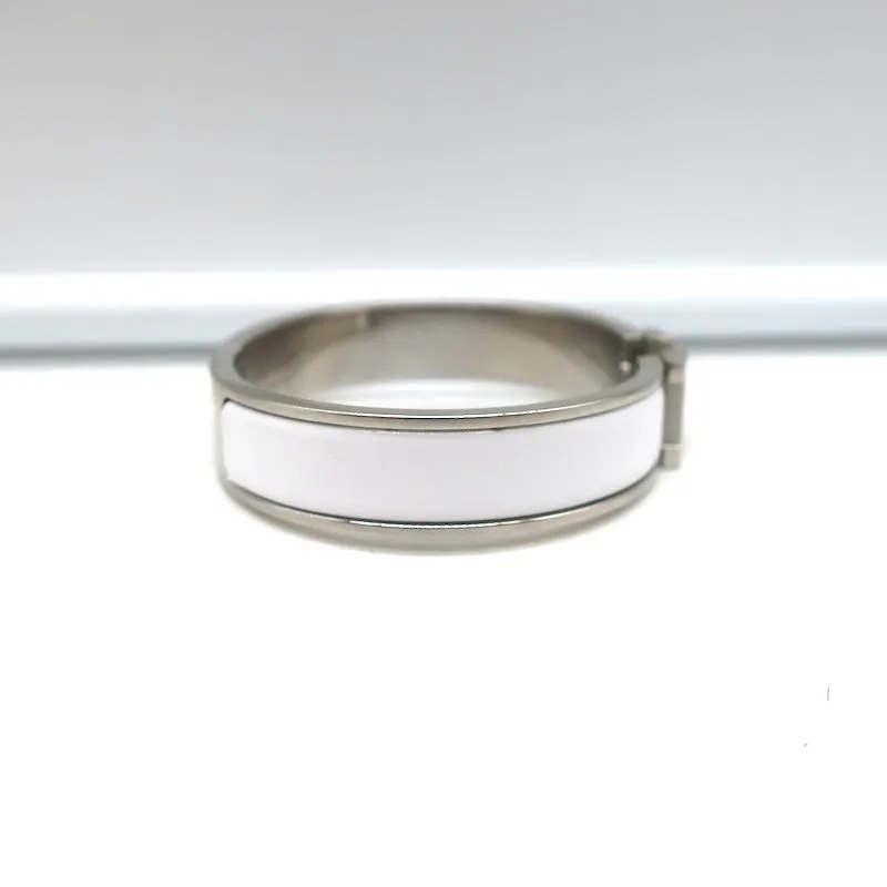 Hermes Clic H PM Bracelet White Enamel Palladium Hardware