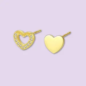 Hollow Heart Stud Earrings
