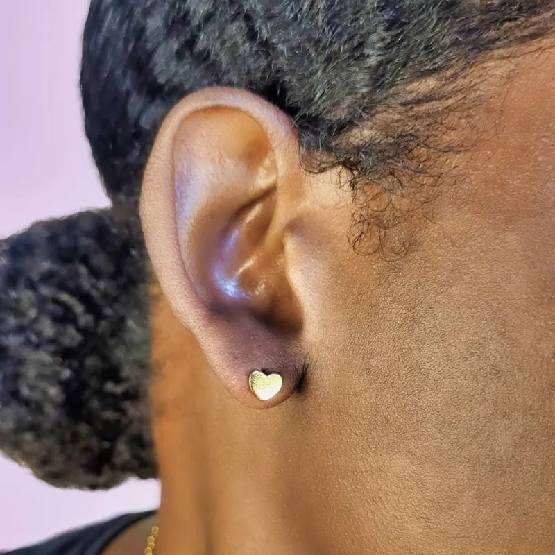 Hollow Heart Stud Earrings