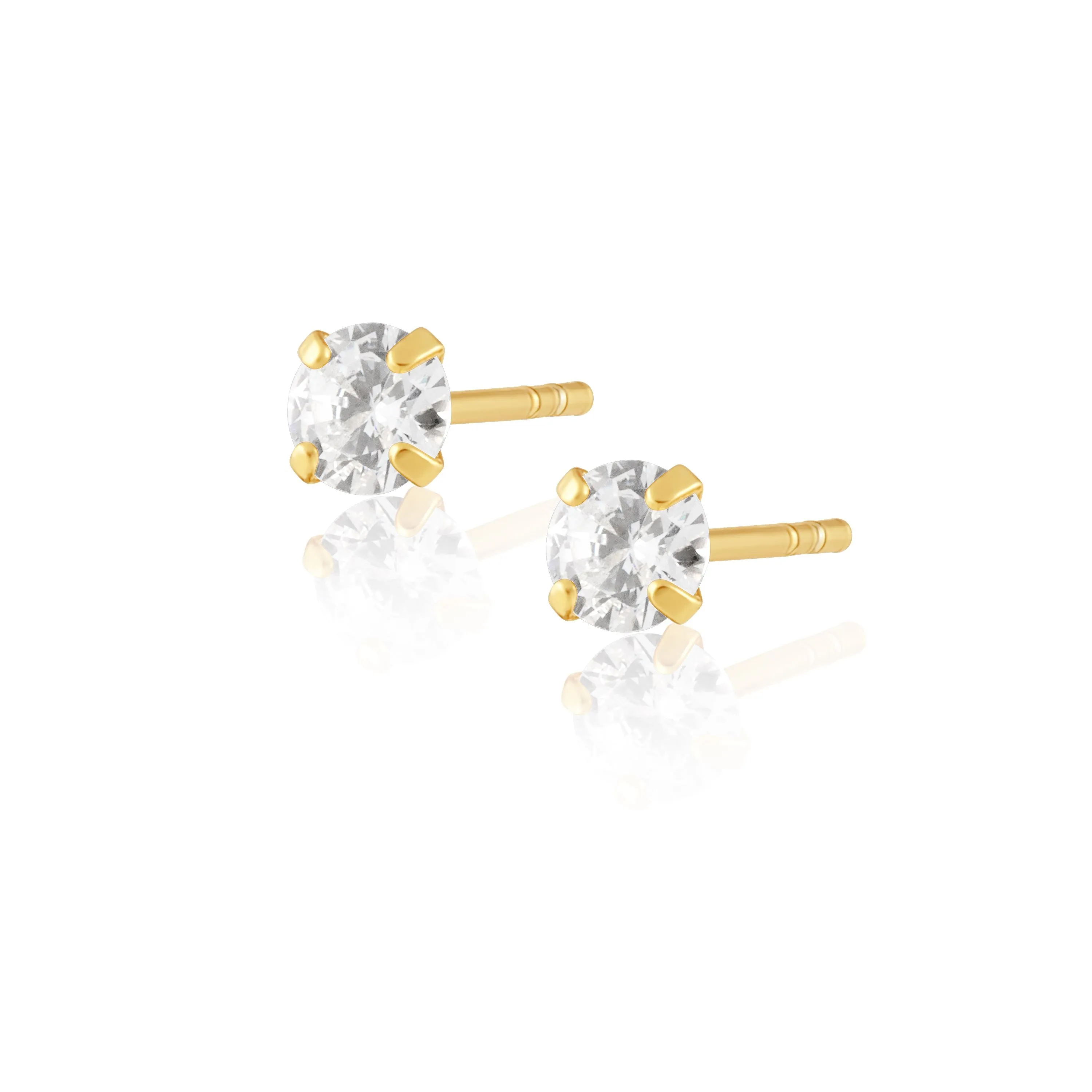 Hypoallergenic Incanto Studs with 2mm Cubic Zirconia