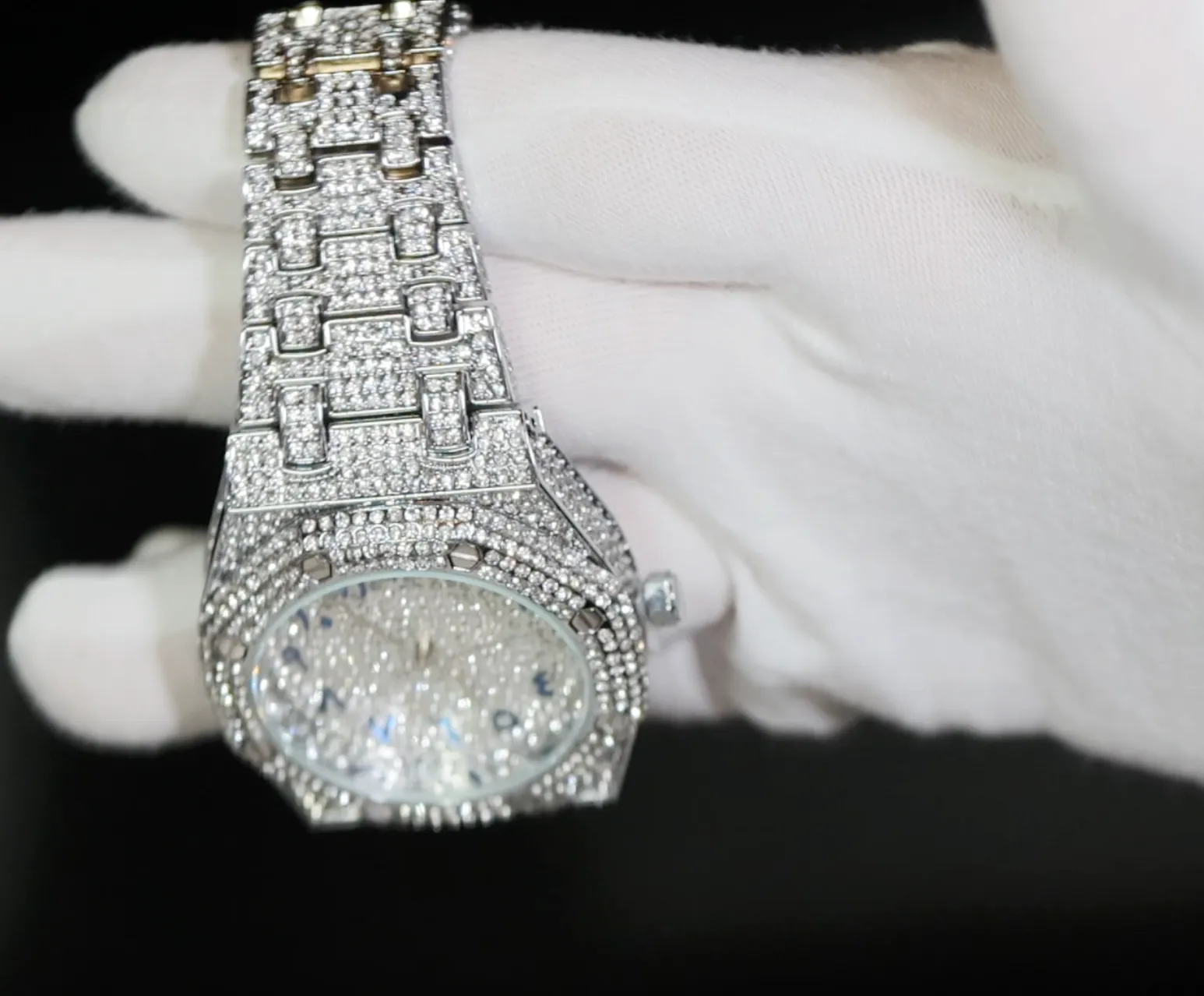 Iced Out Watch | Mens Hip Hop Diamond Watch | Mens Iced Out Watch
