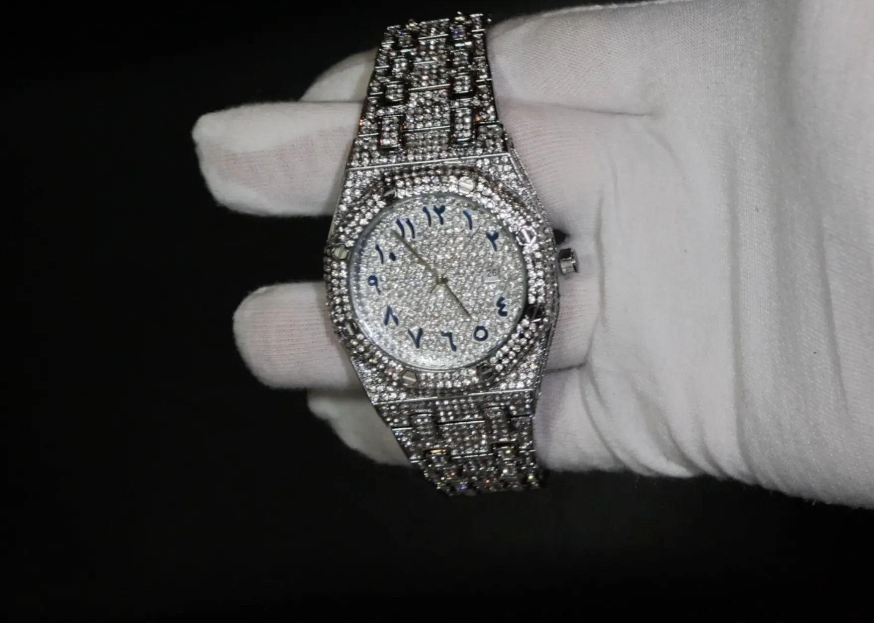 Iced Out Watch | Mens Hip Hop Diamond Watch | Mens Iced Out Watch
