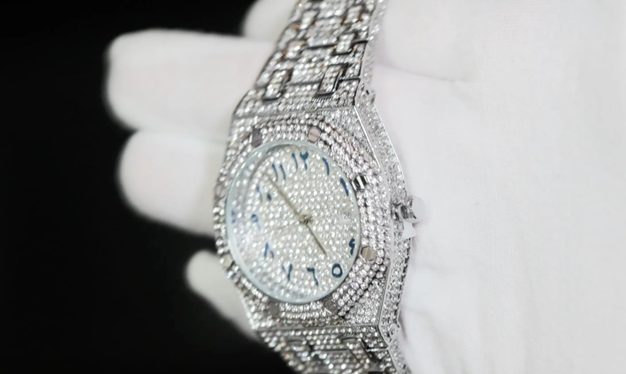 Iced Out Watch | Mens Hip Hop Diamond Watch | Mens Iced Out Watch