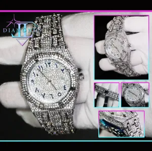 Iced Out Watch | Mens Hip Hop Diamond Watch | Mens Iced Out Watch