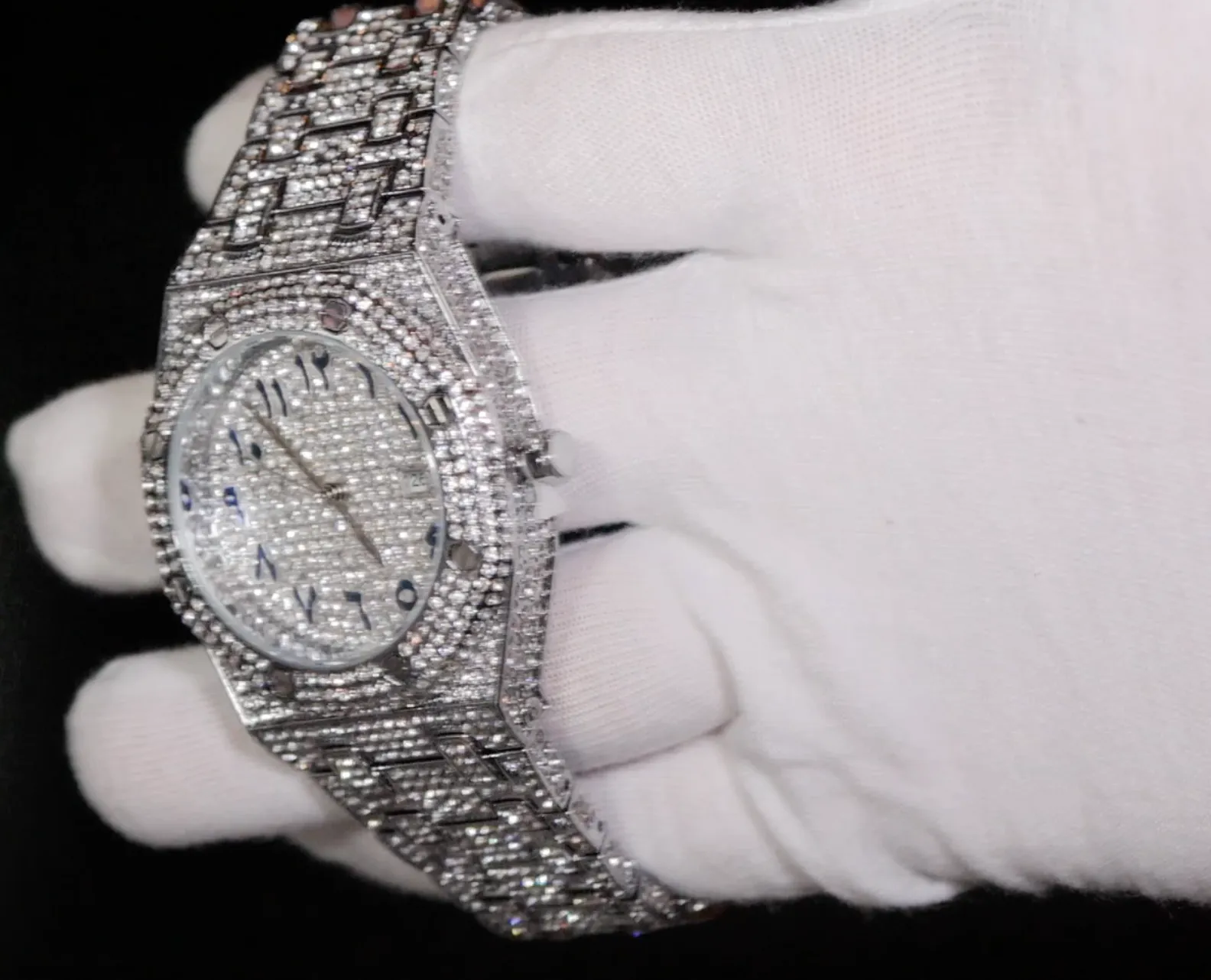 Iced Out Watch | Mens Hip Hop Diamond Watch | Mens Iced Out Watch