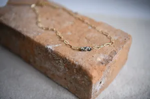 In My Dreams Gemstone Paperclip Necklace