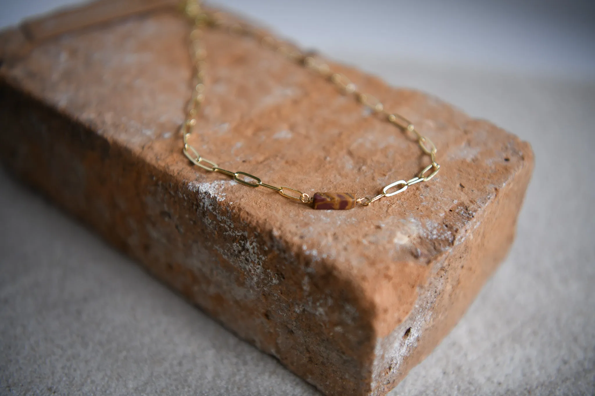In My Dreams Gemstone Paperclip Necklace