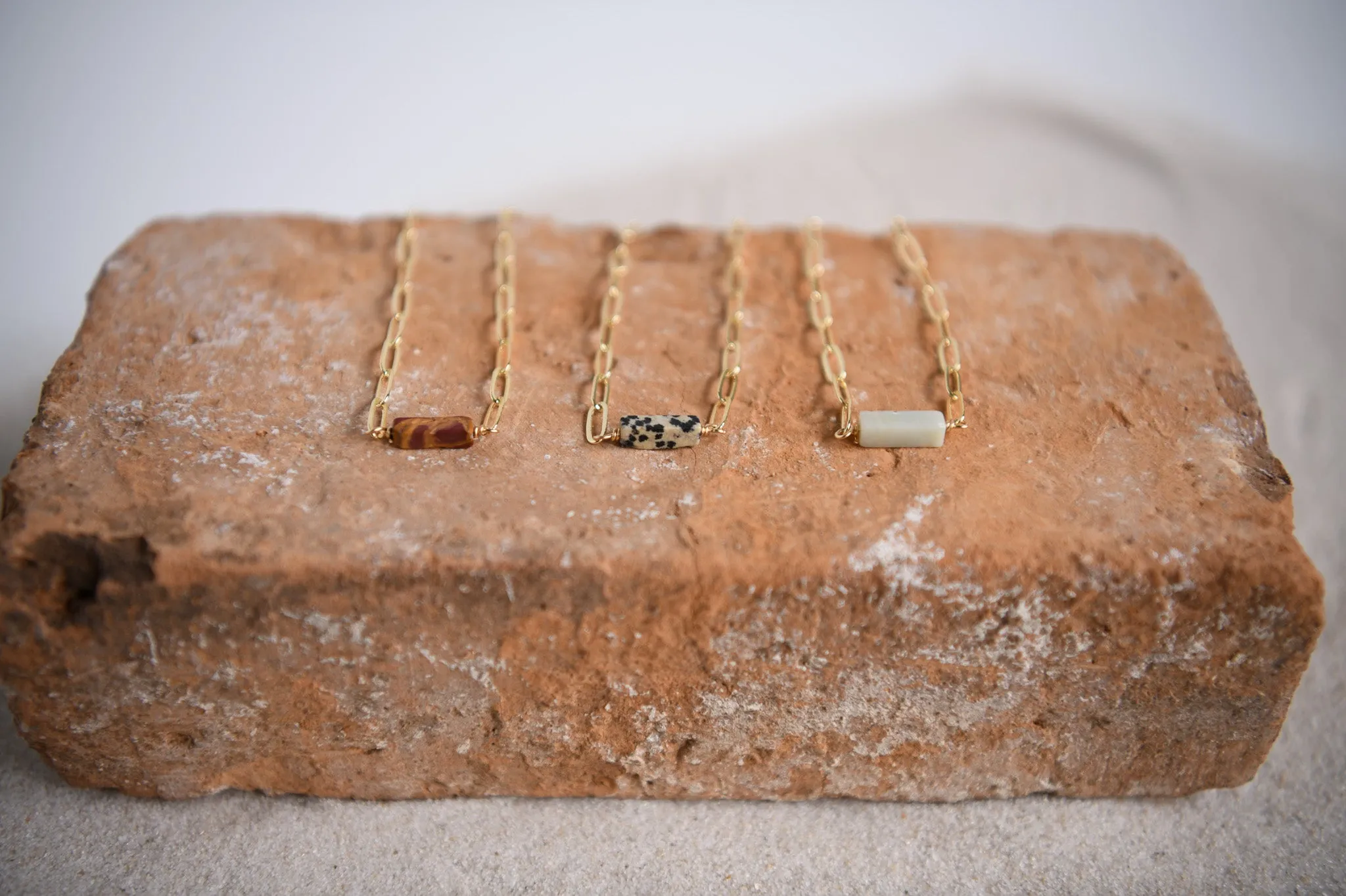 In My Dreams Gemstone Paperclip Necklace