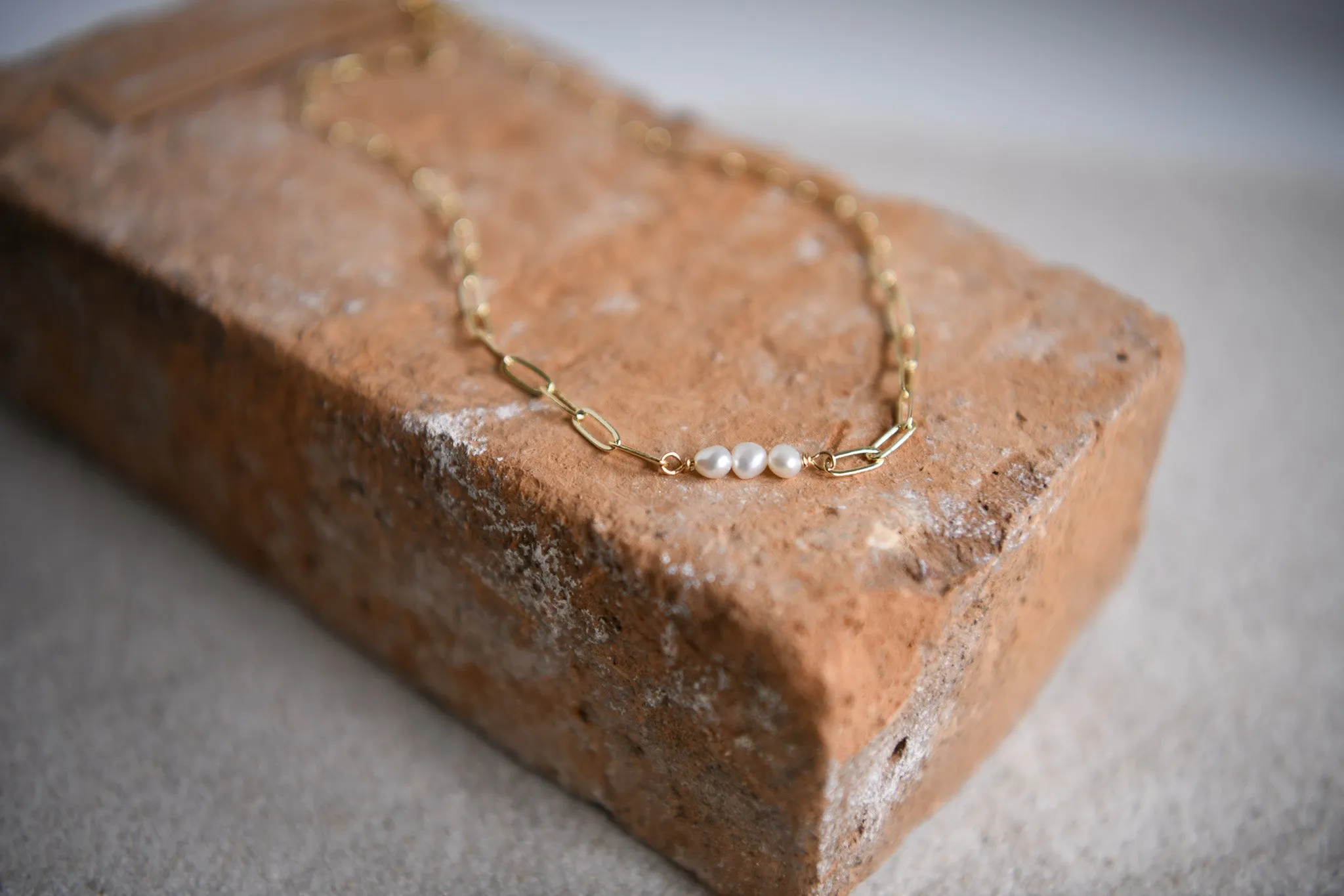 In My Dreams Gemstone Paperclip Necklace