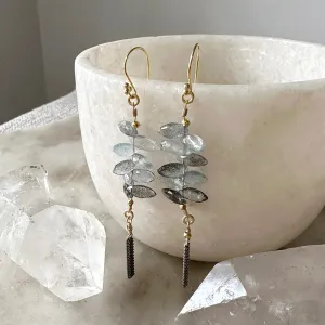 Inez Aquamarine Tassel Earrings