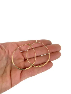 Ingrid Hammered Hoops