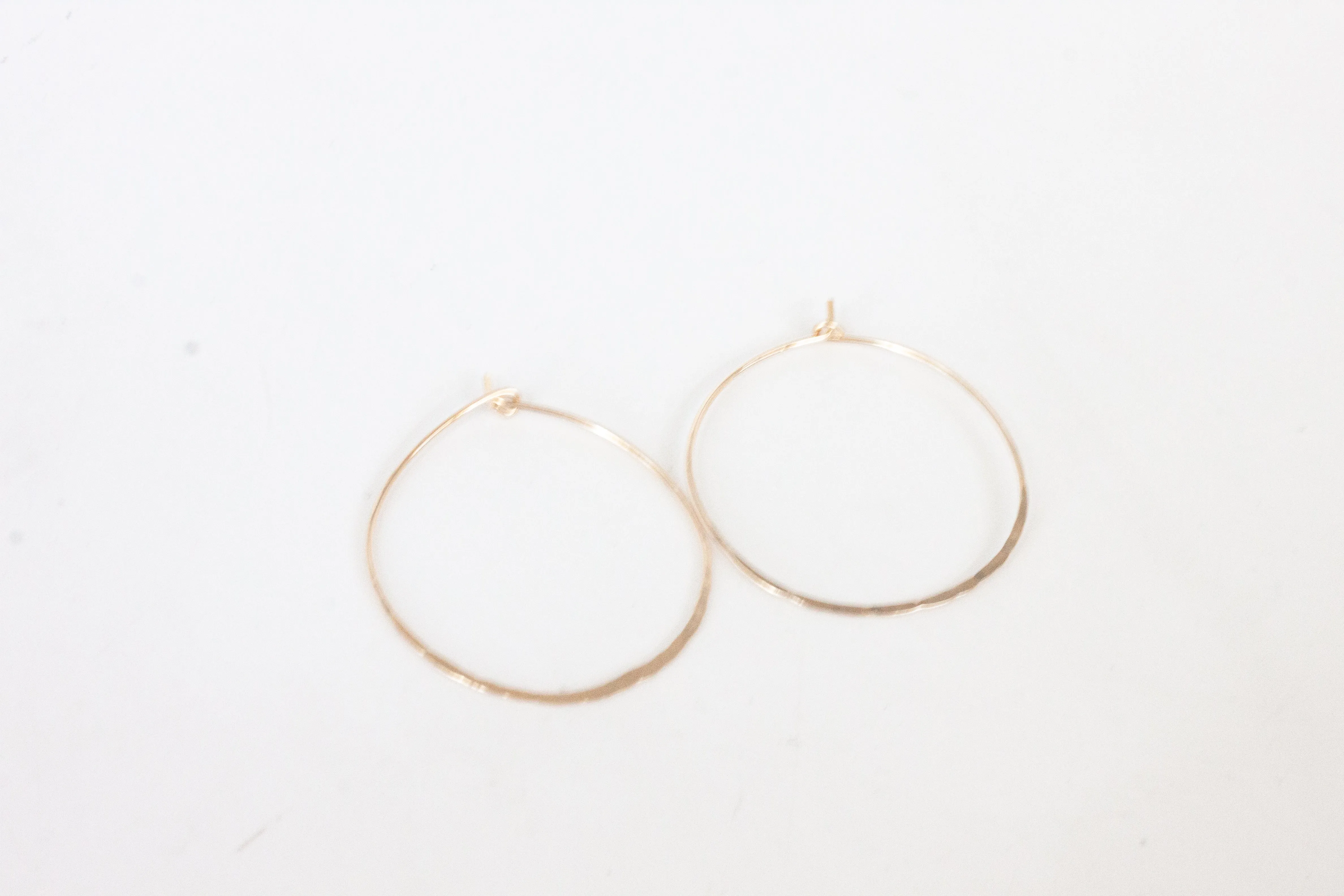 Ingrid Hammered Hoops