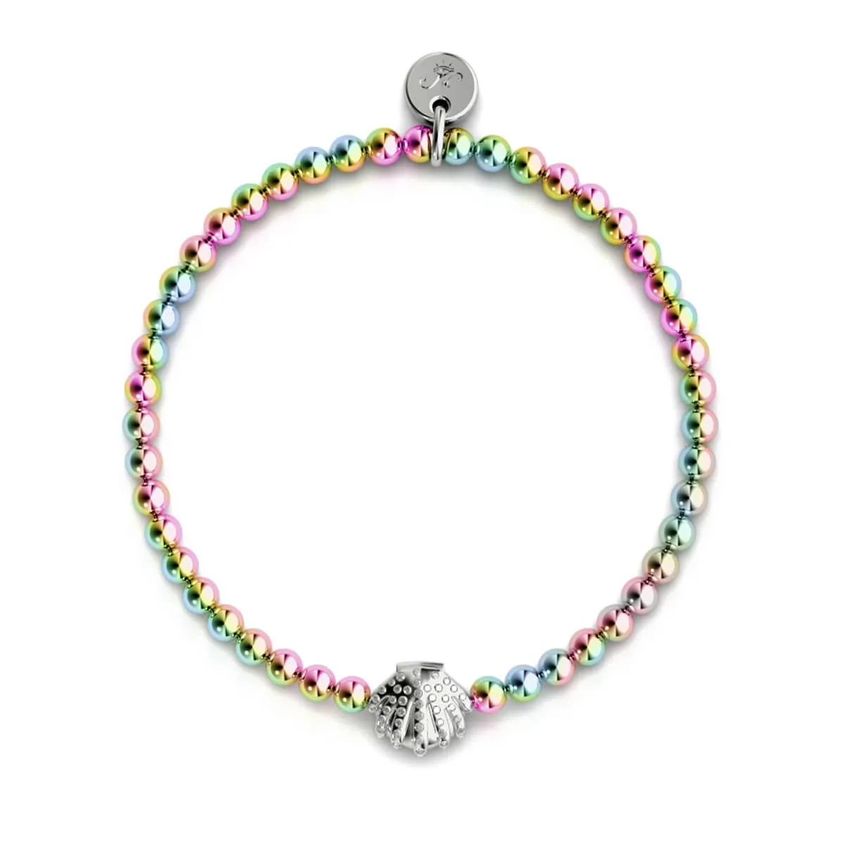 Isla | Unicorn Silver | Crystal Conch Shell Charm Bracelet