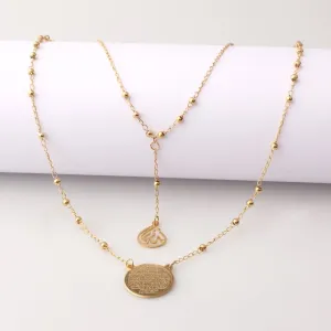 Islam Muslim Arabic Printed Medal Pendant Necklace
