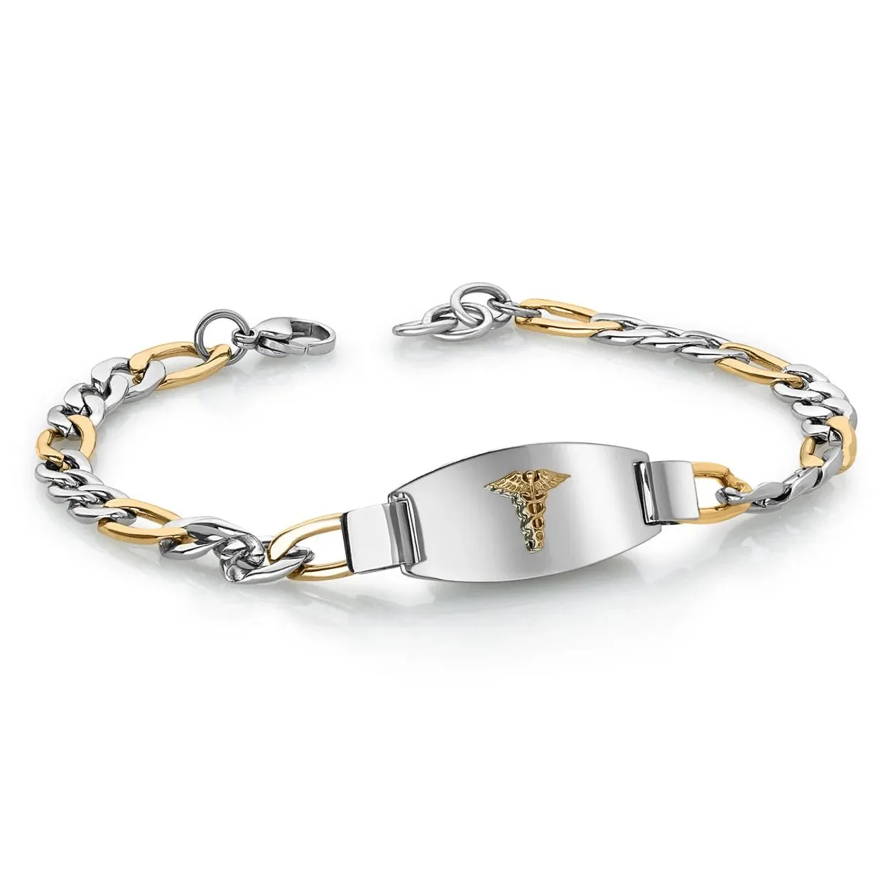 Italgem Stainless Steel Medical Alert ID Bracelet