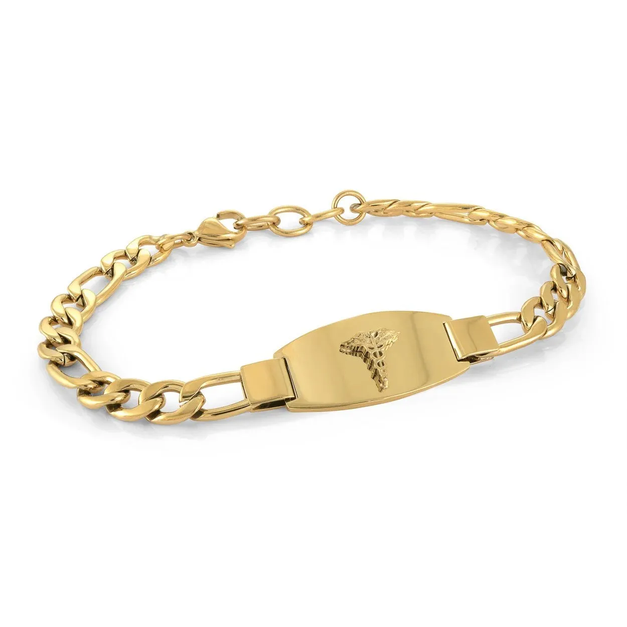 Italgem Stainless Steel Medical Alert ID Bracelet