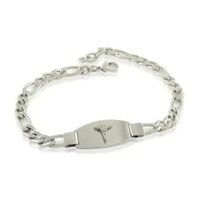 Italgem Stainless Steel Medical Alert ID Bracelet