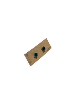 ITSARI- Mini Studs- Green Square