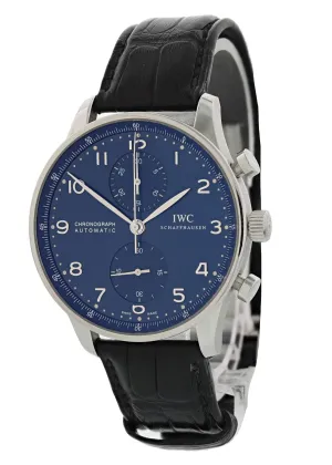 IWC Portuguese IW3714-91 Chrono-Automatic Mens Watch Box papers