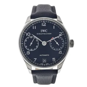 IWC Portuguese Stainless Steel Black Dial 42mm Automatic Men’s Watch IW500109