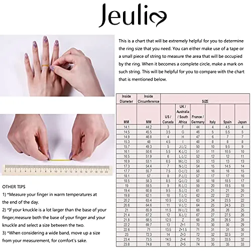 JEULIA CZ Diamond Band Rings