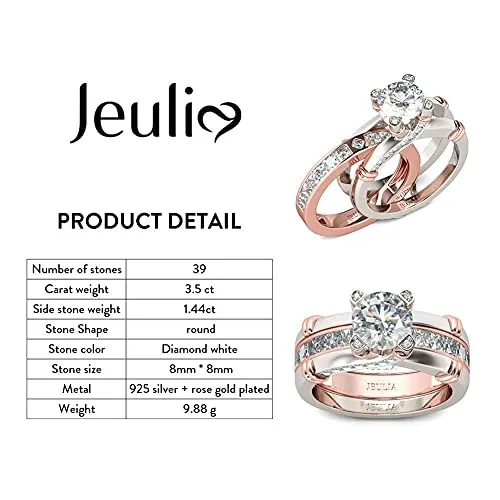JEULIA CZ Diamond Band Rings