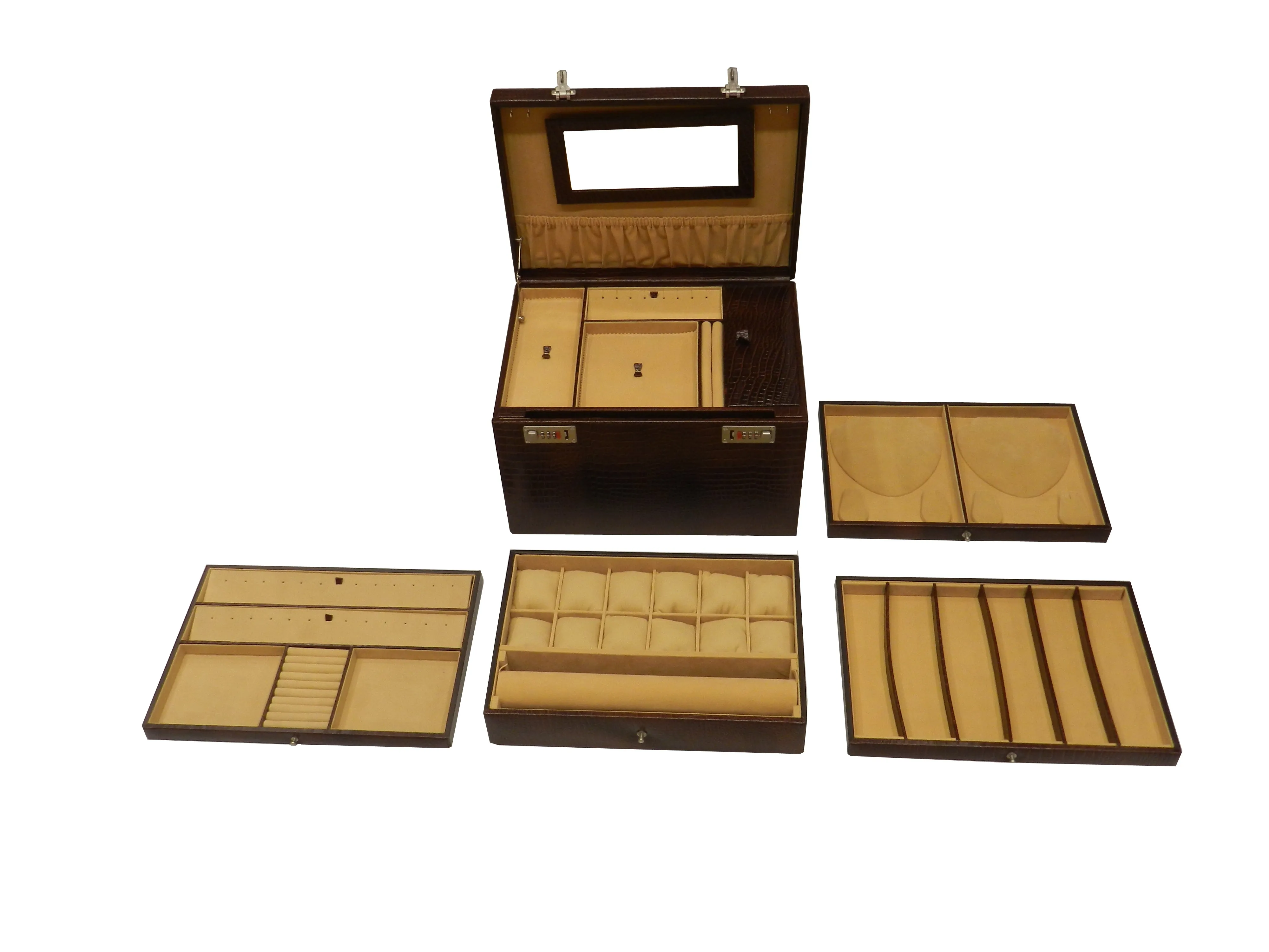 Jewelry Box Genuine Leather Multipurpose Watch & Jewelry XL - BB JB