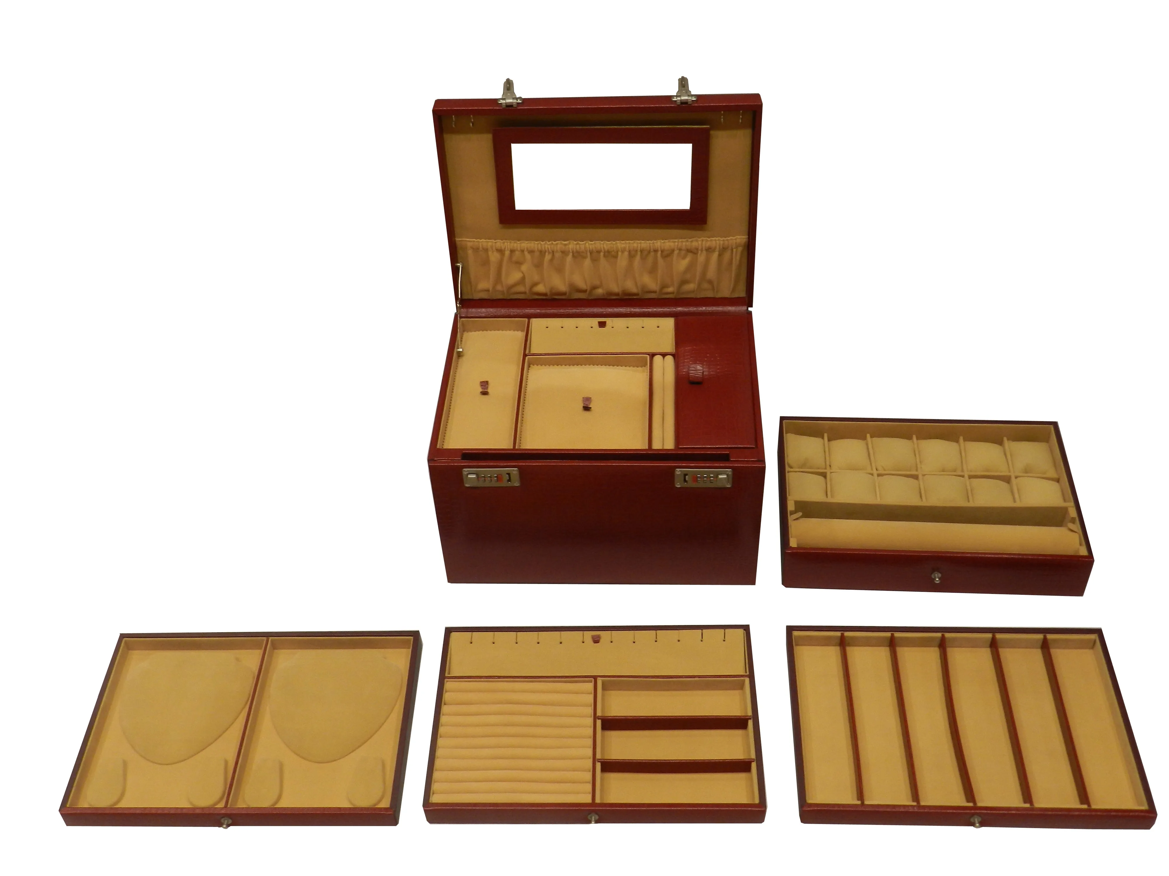 Jewelry Box Genuine Leather Multipurpose Watch & Jewelry XL - BB JB
