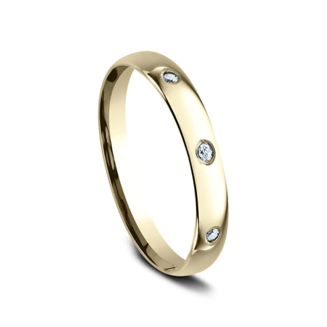 Julia 14K Yellow Gold Comfort Fit 3.0 Diamond Wedding Band Ring