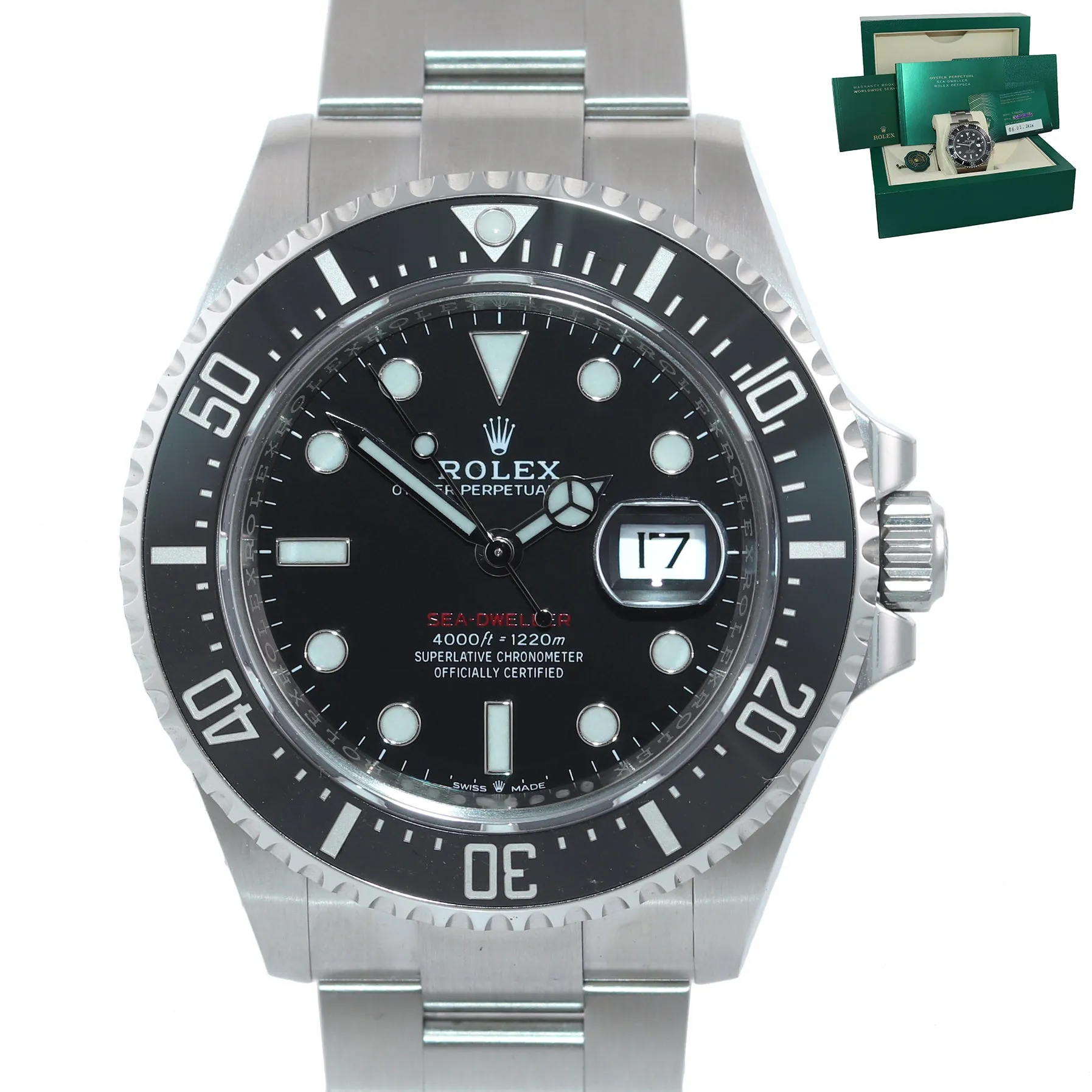 JUNE 2021 BRAND NEW PAPERS Mark II Rolex Red Sea-Dweller 43mm 126600 Watch