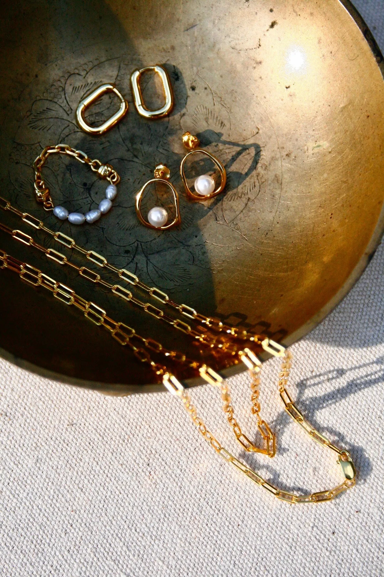Kara Rectangle Link Chain Necklace