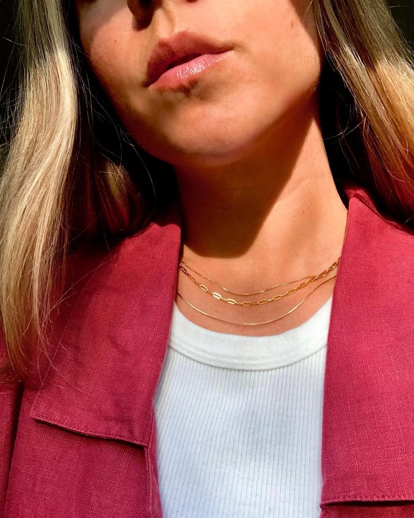 Kara Rectangle Link Chain Necklace