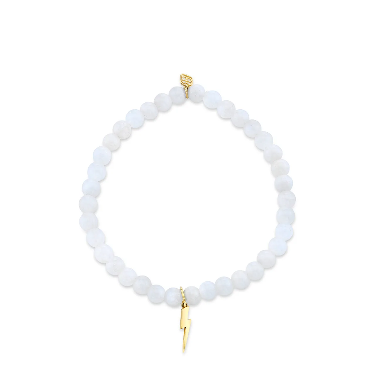 Kids Collection Pure Gold Lightning Bolt on Moonstone