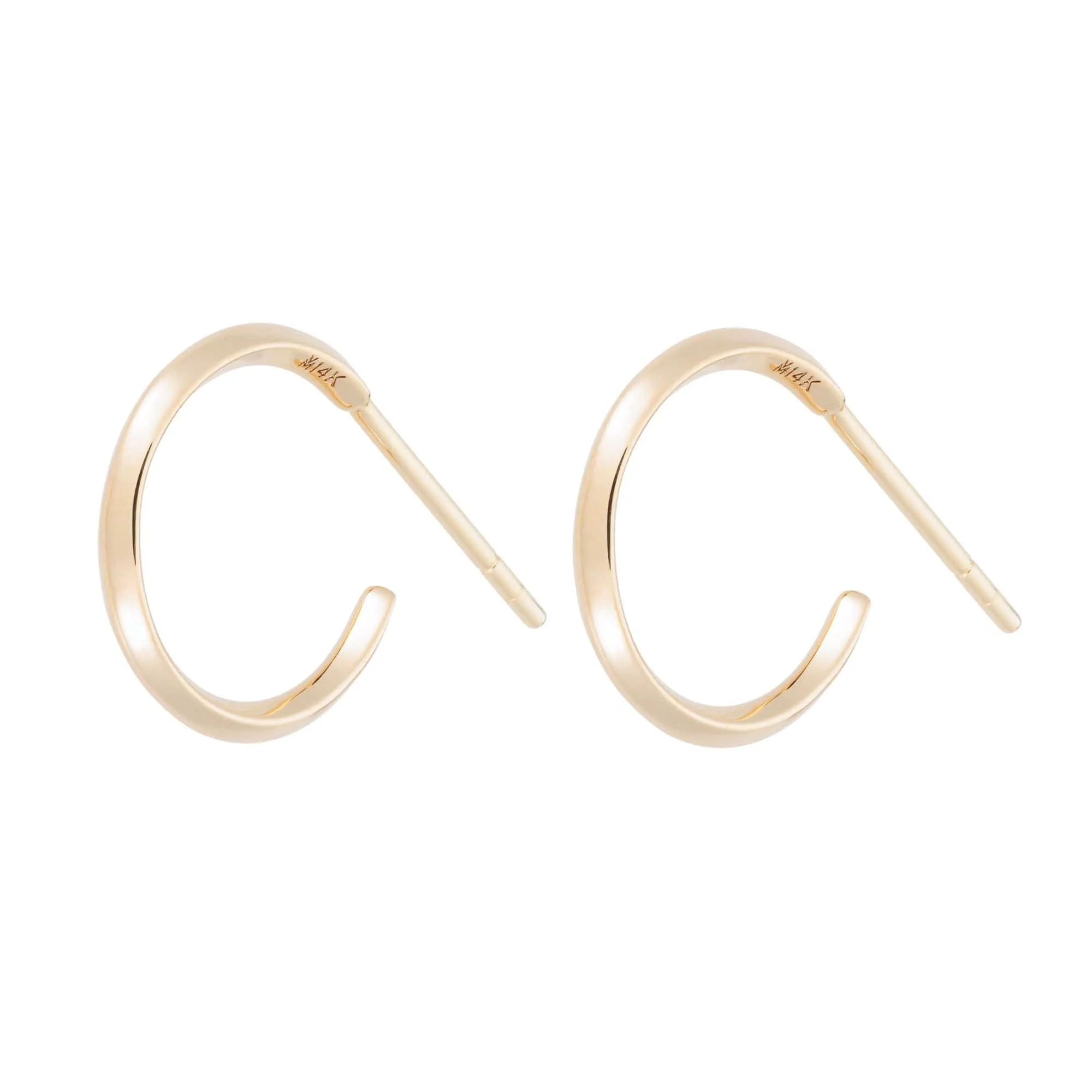 Knife Edge Small Hoops (1/2")