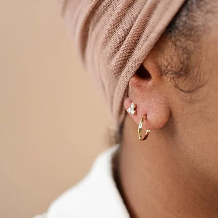 Knife Edge Small Hoops (1/2")