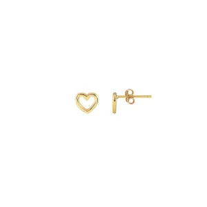 Kris Nations - Earrings - Heart Outline (18K Gold Vermeil) #E788-G