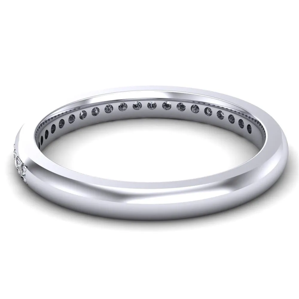 Ladies Celtic Wedding Band AYLIN-1S-BAND-WHITE