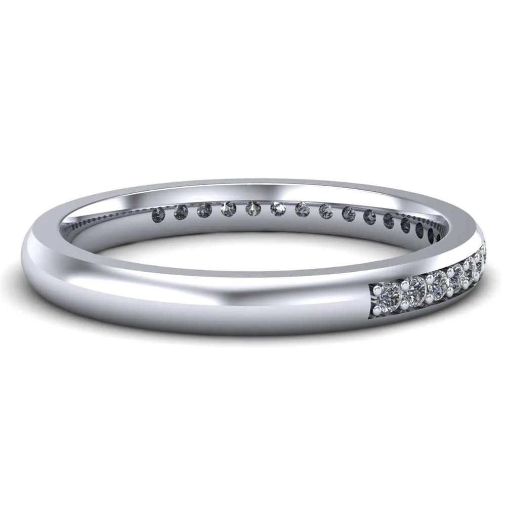 Ladies Celtic Wedding Band AYLIN-1S-BAND-WHITE