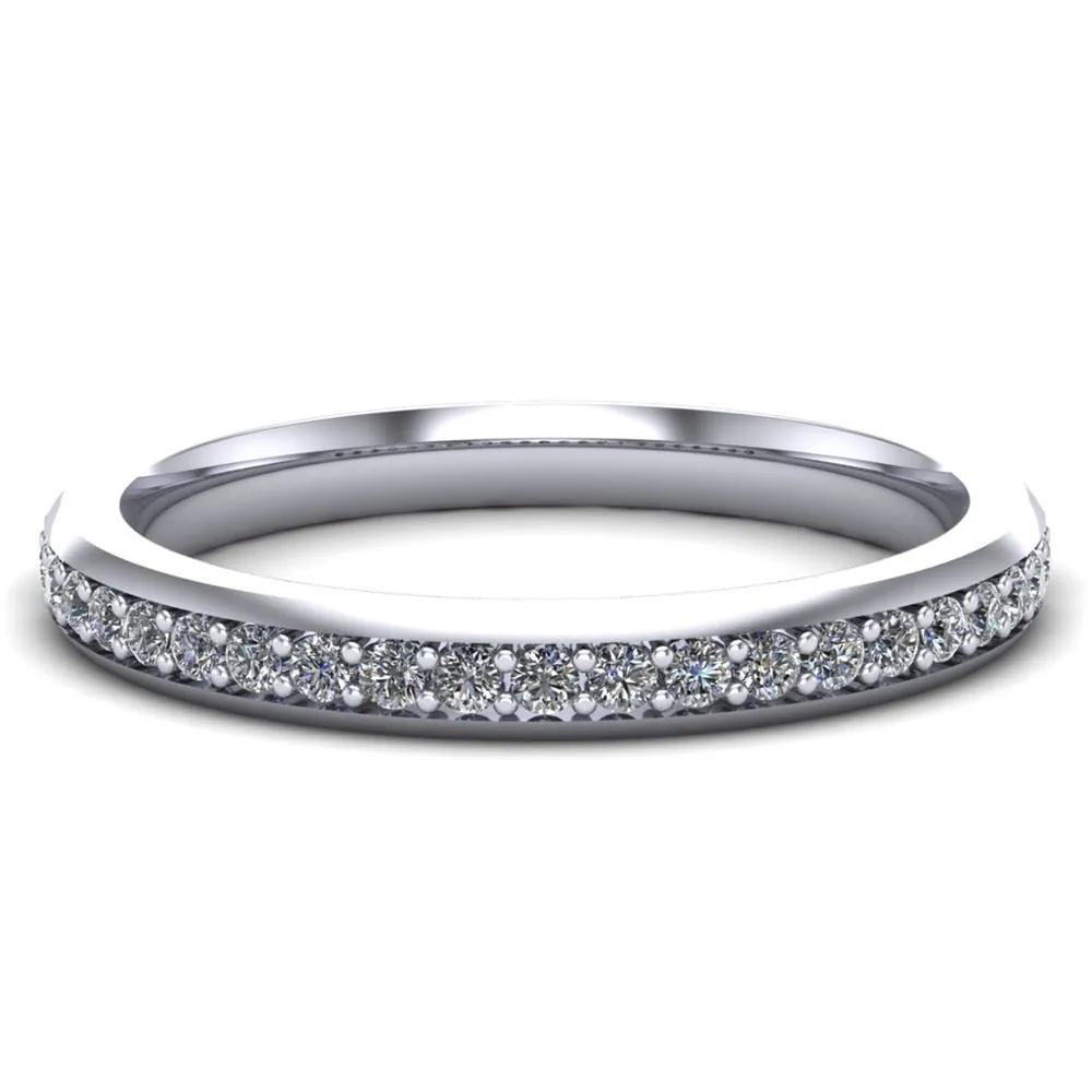 Ladies Celtic Wedding Band AYLIN-1S-BAND-WHITE