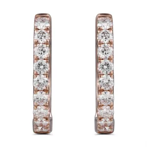 Ladies Diamond Hoop Huguie Earrings 0.30ctw