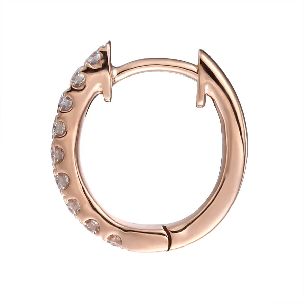 Ladies Diamond Hoop Huguie Earrings 0.30ctw