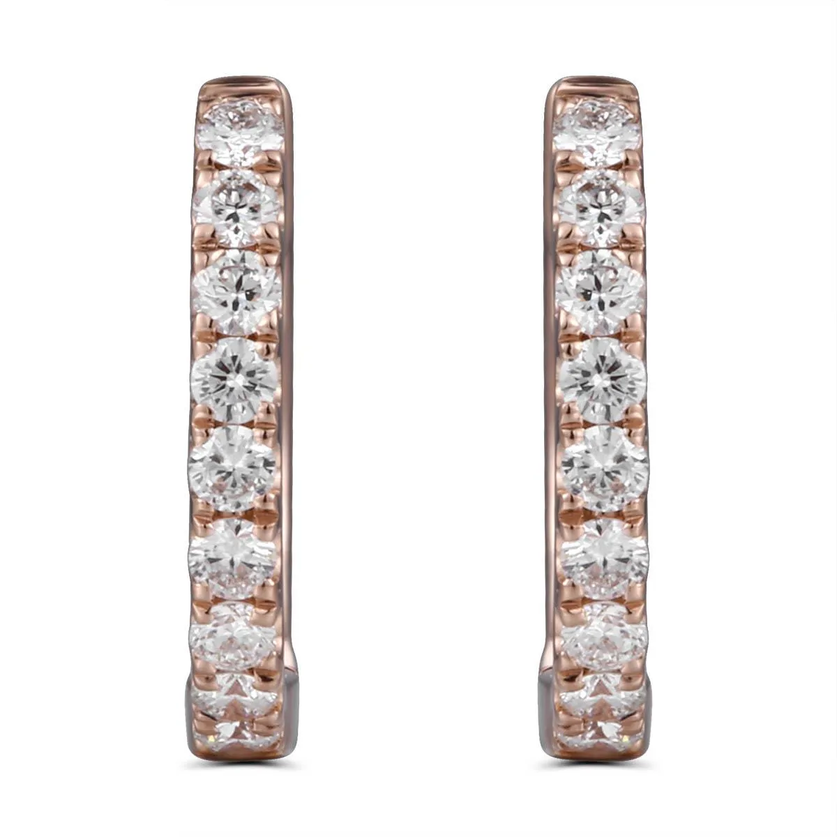 Ladies Diamond Hoop Huguie Earrings 0.30ctw