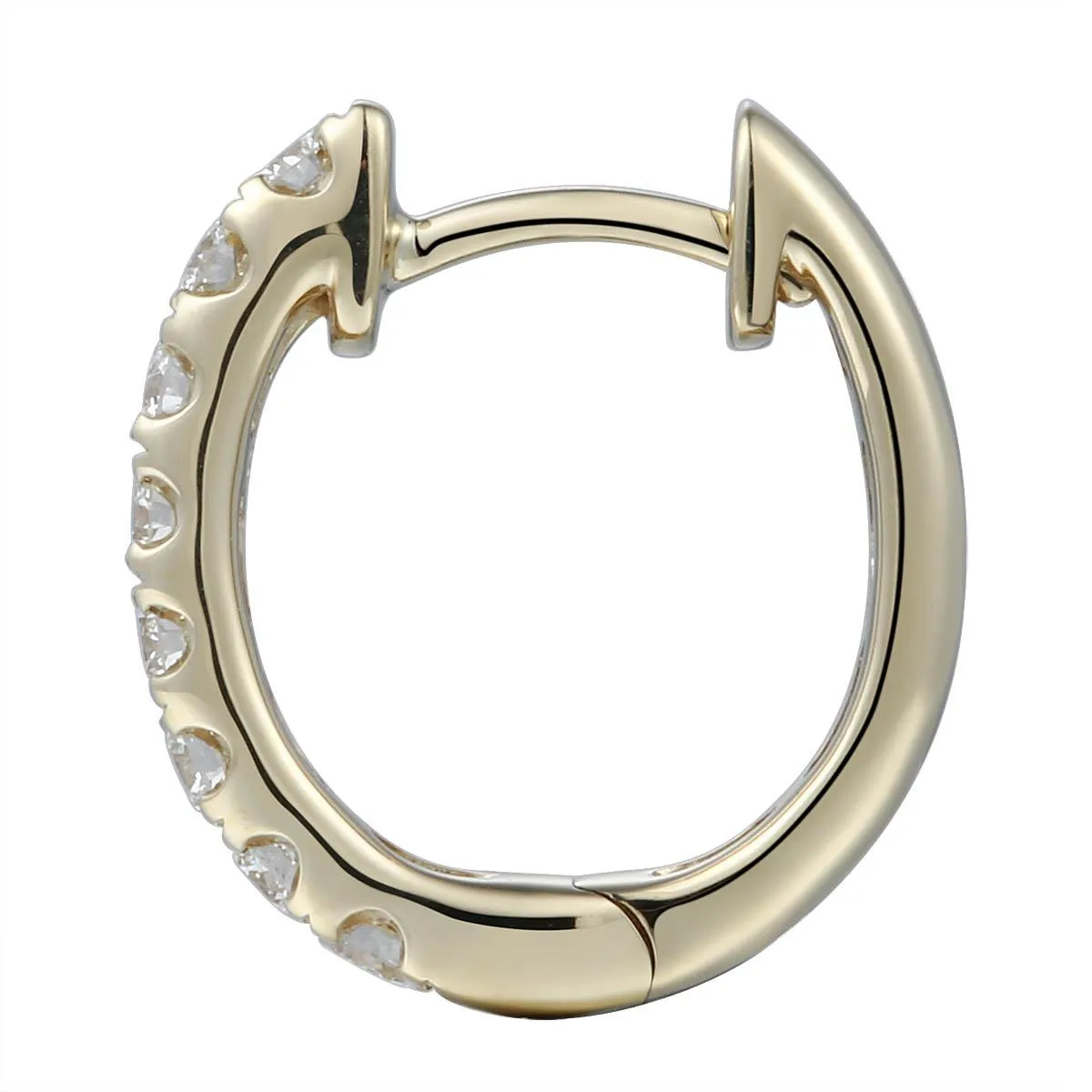 Ladies Diamond Hoop Huguie Earrings 0.46ctw