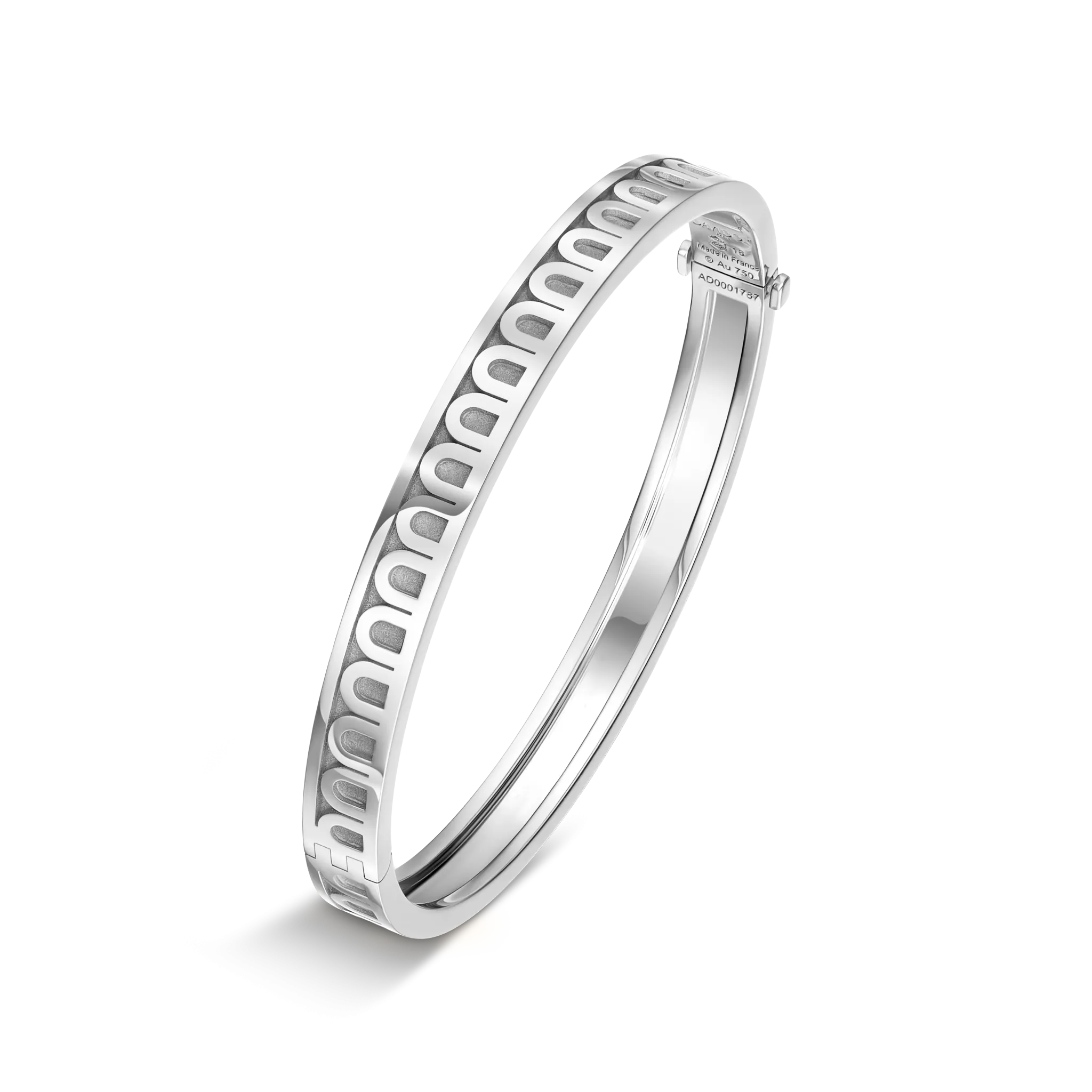 L'Arc de DAVIDOR Bangle PM, 18k White Gold with Satin Finish