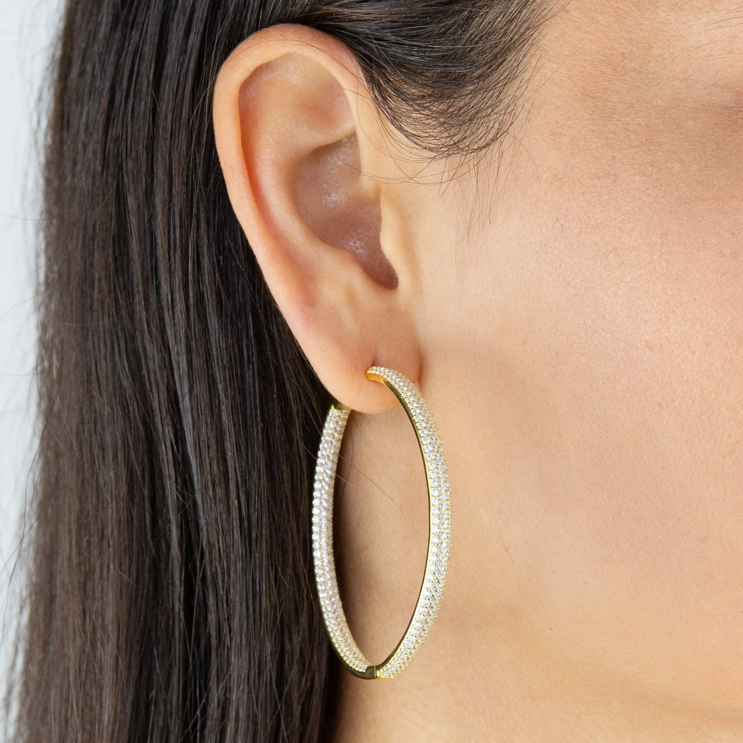 Large Pavé Hoop Earring